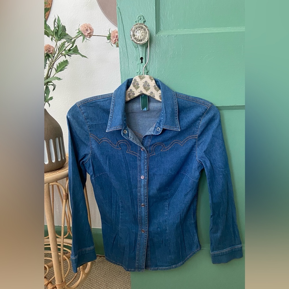 Western Inspired Denim Skirt Set